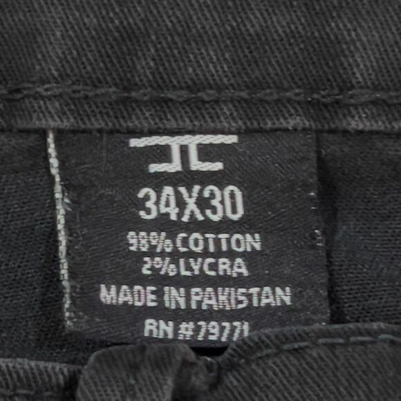 Jordan Craig Jeans Black Aged Washed Out Denim Cotton Pants - Mens 34x30 - Picture 5 of 9